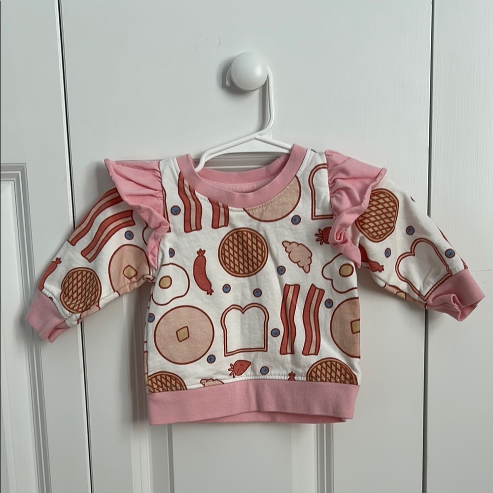 Monica+Andy Brunch Ruffle Sleeve Toddler Sweatshirt